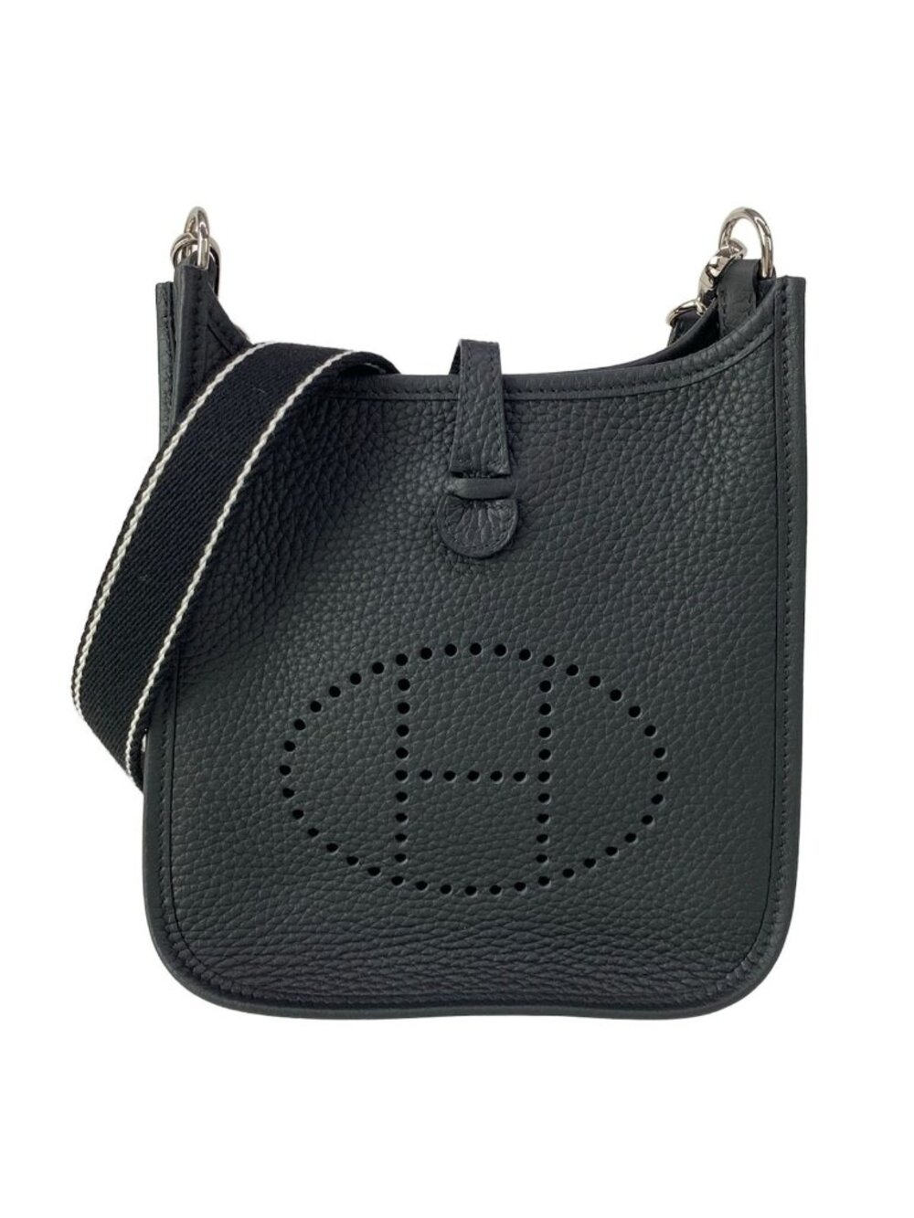 Hermes Shoulder Bag Evelyne TPM Amazon Black Silver